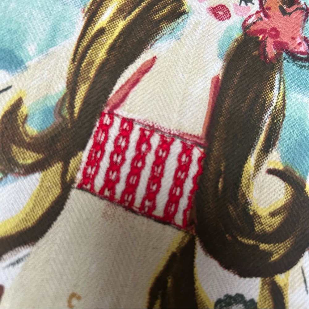 ANTHROPOLOGIE Mermaid Print Kitchen Tea Dish Towel Embroidery #1225258 - Picture 3 of 13